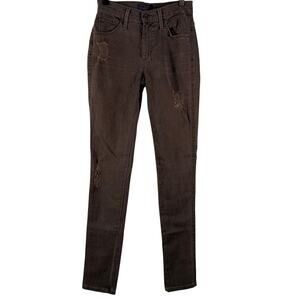 James Jeans NWT James Twiggy Skinny Jeans Distressed Brown Charcoal Kenwood 25